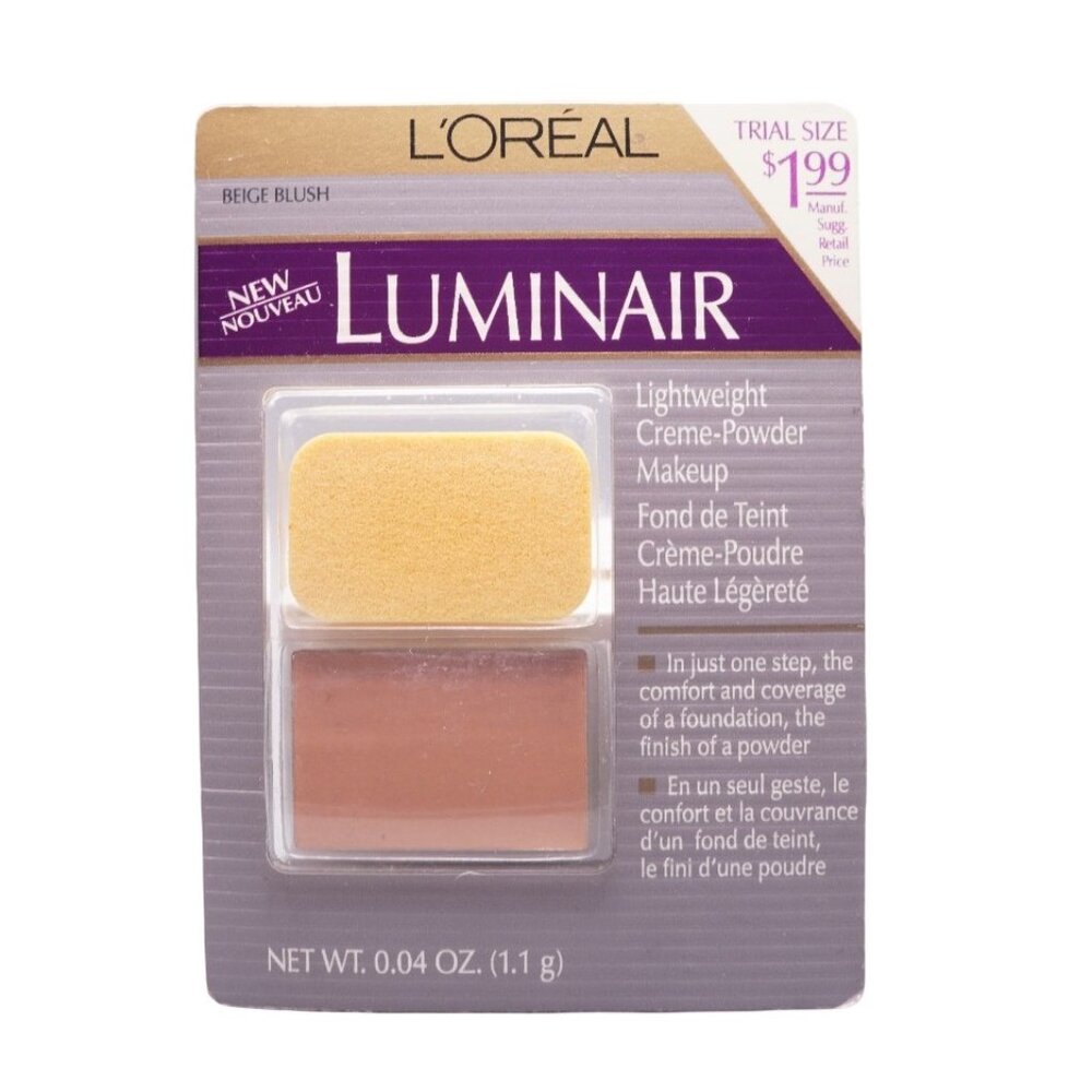 Vintage L’Oreal Luminaire Creme Powder Makeup Beige Blush Trial Size NEW